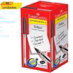 CANETA ESF TRILUX MD PT FABER CASTELL 032PR - CX 50 UNIDADES