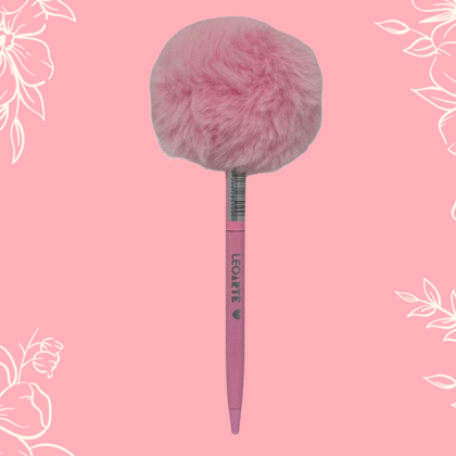 Caneta Esferogrifica Pompom Pink Vibes