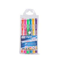 Caneta Gel Neon 1,0mm 6cores Lyke 101966