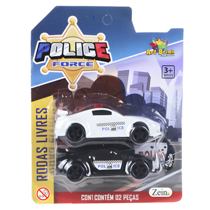 Carro Policia Roda Livre Zein 3001