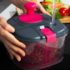 Centrifuga Seca Saladas 4,2L Grande Cor Laranja, Rosa e Verde
