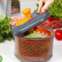 Centrifuga Seca Saladas 4,2L Grande Cor Laranja, Rosa e Verde