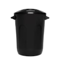 Cesto Fechado C/tp 60lts Preto Plastilar Ce560b