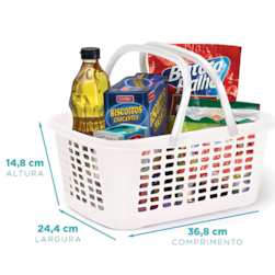 Cesto Grande Branco C/alca Nitron 162/b