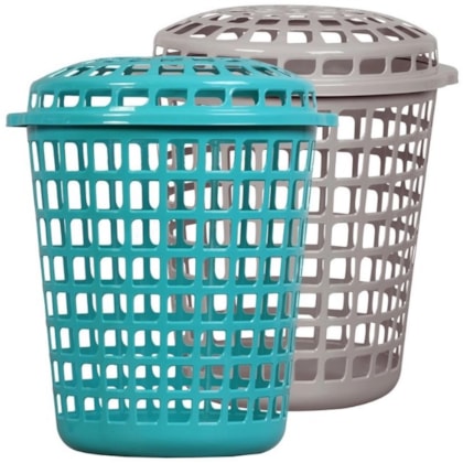 Cesto Telado Redondo C/tp 30lt Capucc/verde Rischioto