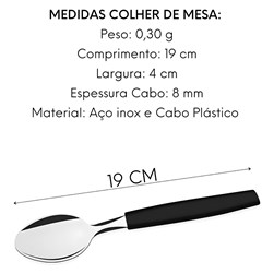 Colher Mesa Color Preto Original Line