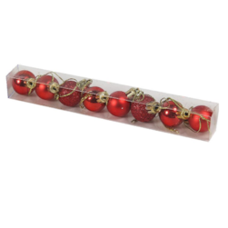 CONJ C/8 BOLAS 25CM VERM CASAMBIENTE NATAL244