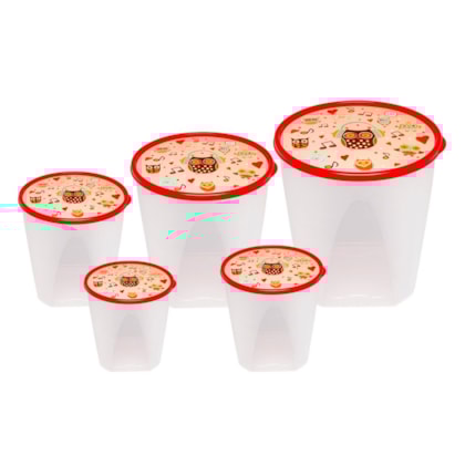 Conj Pote Mant Red 5pcs Jaguar