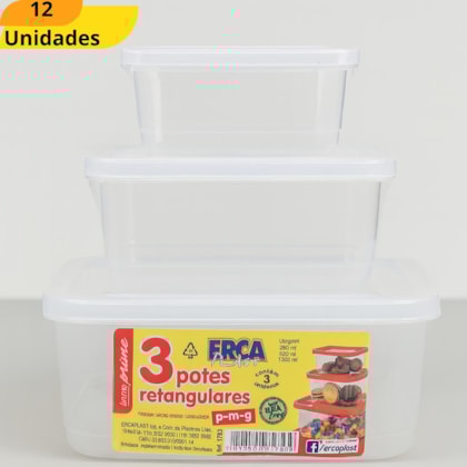 CONJ POTE RET MD 3PCS LINHA PRIME ERCAPLAST 1789 - CX 12 UNIDADES