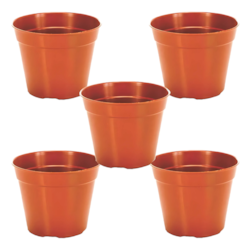 Conj Vaso Red P/suculenta 5pcs Ercaplast