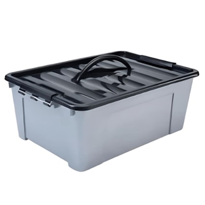 Container Plástico Cinza 12,4L N2 Plasnew