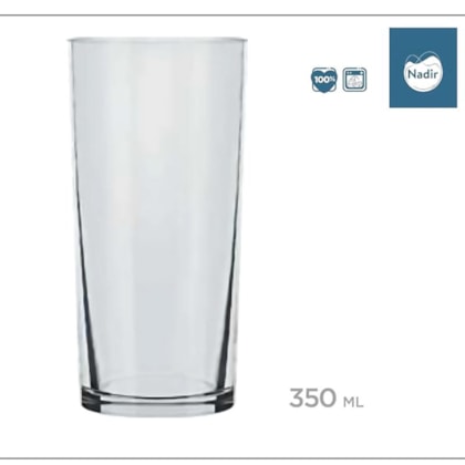 Copo Cylinder Long Drink 350ml Nadir