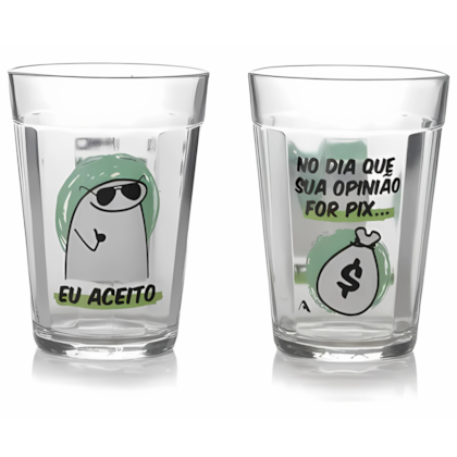 Copo mensagens - No dia que sua opinião for um pix- 190ml