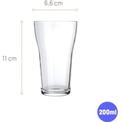 COPO VIDRO CERVEJA CHOPP BAR BOTECO 200ML - CX 24 UNIDADES