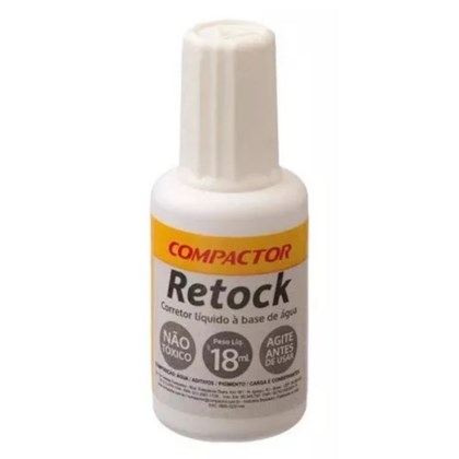 Corretor Retock Liquido Plus 18ml Compactor 2348000