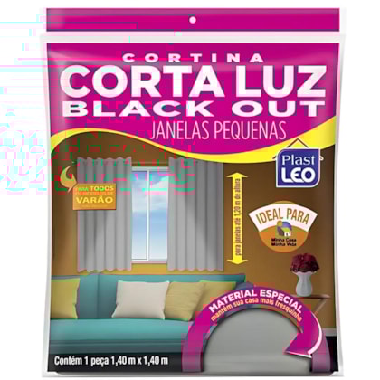 Cortina Black-out 1,40x1,40m Plast-Leo