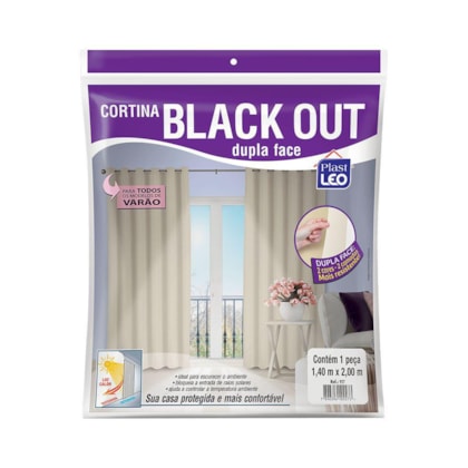 CORTINA BLACKOUT DUPLA FACE C/ILHOS