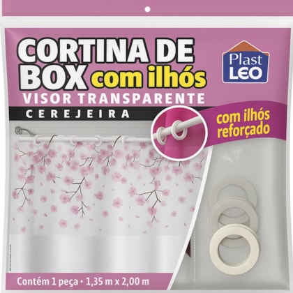 Cortina de Box c/Visor Ret Cerejeira Plast-Leo