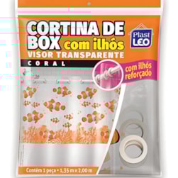 Cortina de Box c/Visor Ret Coral Plast-Leo
