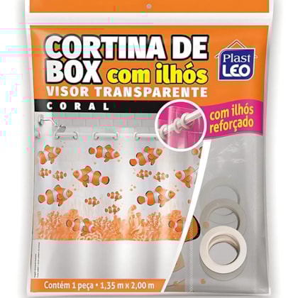 Cortina de Box c/Visor Ret Coral Plast-Leo