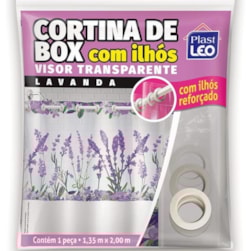 Cortina de Box c/Visor Ret Lavanda Plast-Leo