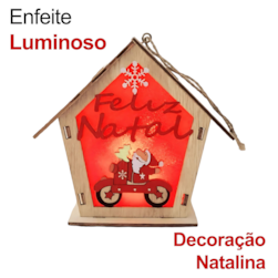 Enfeite Casa Do Papai Noel Decoração Natalina Com LED