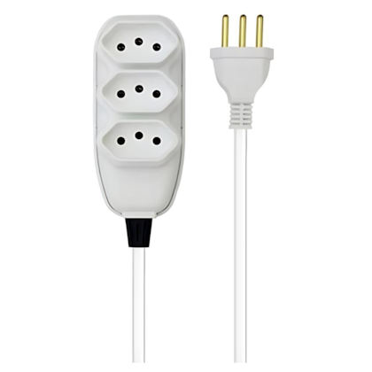 Ext Compacta C/cabo 3 Vias 1,5m 10a 250v Ilumi
