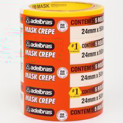 FITA CREPE 710 24X50 UNI ADELBRAS 019 - CX 5 UNIDADES