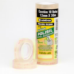 FITA POLI CLEAR 12X30 UNI ADELBRAS 025 - CX 10 UNIDADES