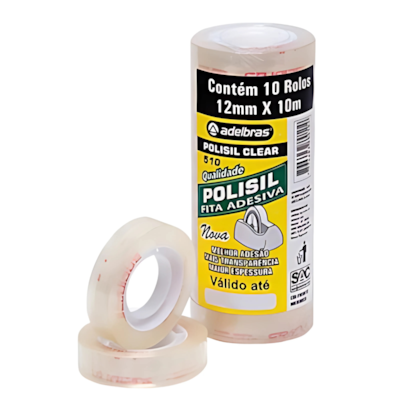 Fita Poli Trans Clear 12x10 Adelbras