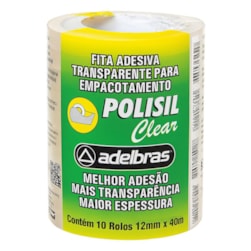 FITA POLI TRANSP 12X40 UNI ADELBRAS 001 - CX 10 UNIDADES