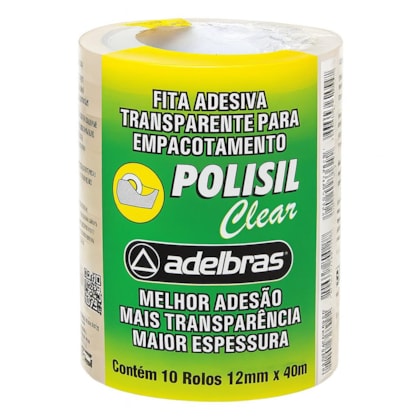 FITA POLI TRANSP 12X40 UNI ADELBRAS 001 - CX 10 UNIDADES