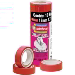 FITA POLISIL VERM 12X10 UNI ADELBRAS 004 - CX 12 UNIDADES