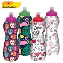 FRASCO SQUEEZE SPORT 600ML IGARATIBA 6074 - CX 12 UNIDADES