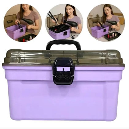 Frasqueira Mega Luxo C/Bandeja Lilas Nitron 17