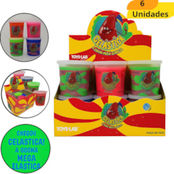 GELASTICA GLITTER 180GR TOYS LAB 842012 - CX 6 UNIDADES