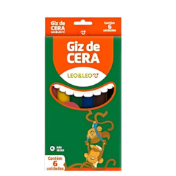 Giz De Cera 6 Cores Fino Leo E Leo