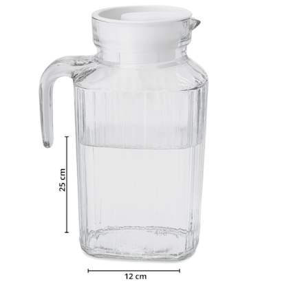 Jarra de Vidro 1,8L com Tampa em Plástico Chazak