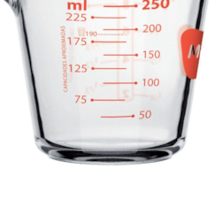 Jarra Medidora de Vidro 250ml Marinex - Jarro de medi¿¿o com Al¿a