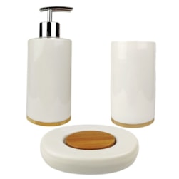 Jg Banheiro Porcelana C/3 Amigold 1373