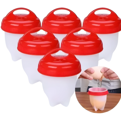 Kit 6 Mini Formas Ovo M¿gico Cozidos Silicone