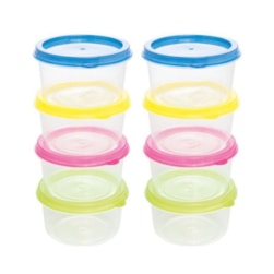 Kit 8 Mini Potes Circulares Plastico Clink Ck2877