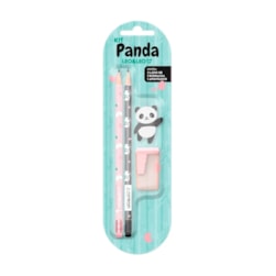 Kit Lapis/apontador/borracha Panda Leo E Leo 72182