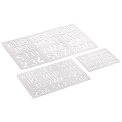 Kit Normografo Cristal Waleu 40006