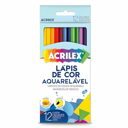 L¿pis De Cor Aquarelavel Com12 Cores Acrilex