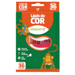 L¿pis de cor com 36 Cores Plast Sext Leo E Leo
