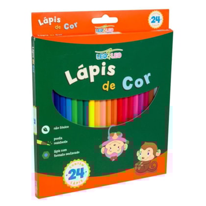 Lapis 24 Cores Plast Sext Leo E Leo 4449