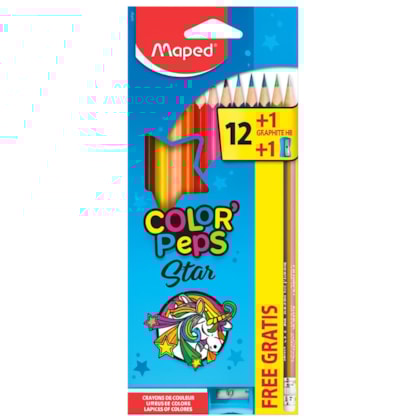 LAPIS DE COR COLORPEPS STAR 12 CORES MAPED 832023Z - CX 6 UNIDADES