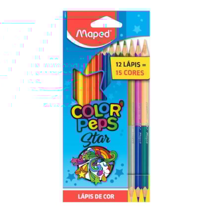 LAPIS DE COR COLORPEPS STAR 15 CORES MAPED 832073Z - CX 6 UNIDADES