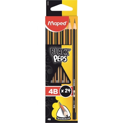 LAPIS GRAFITE 4B BLACKPEPS MAPED 850027Z - CX 24 UNIDADES